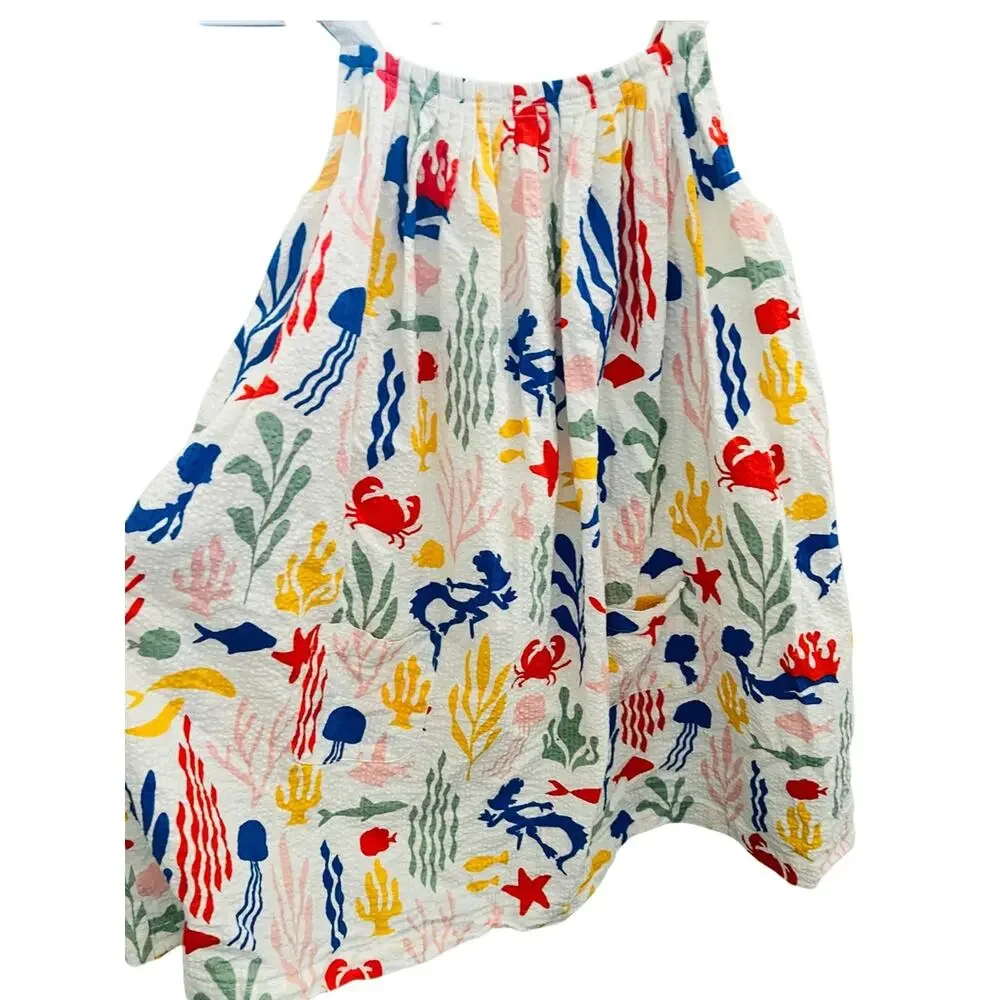 Disney Store Luca And Alberto Sea Monsters Seersucker Dress Size 7/8